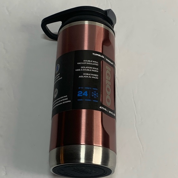 Igloo 16 oz Insulated Flip N Sip Tumbler Flamingo Bronze NWT - Picture 6 of 14
